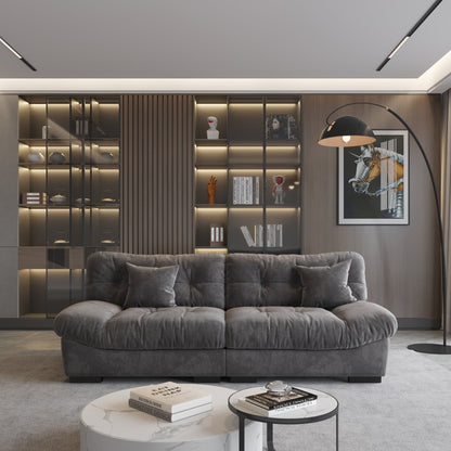 89 canapés sectionnels Fluffy Cloud, canapés minimalistes modernes avec deux oreillers