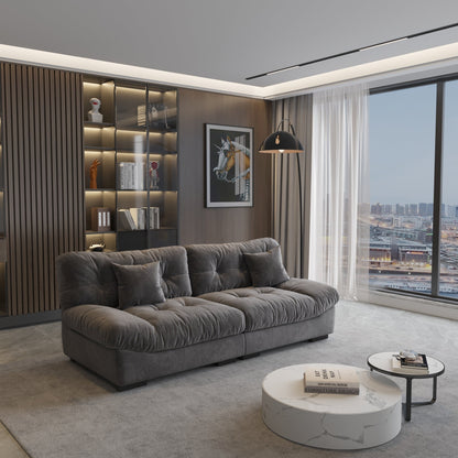 89 canapés sectionnels Fluffy Cloud, canapés minimalistes modernes avec deux oreillers