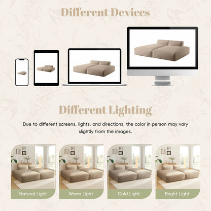 Canapé sectionnel modulaire surdimensionné de 90 pouces