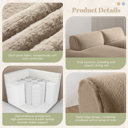 Canapé sectionnel modulaire surdimensionné de 90 pouces