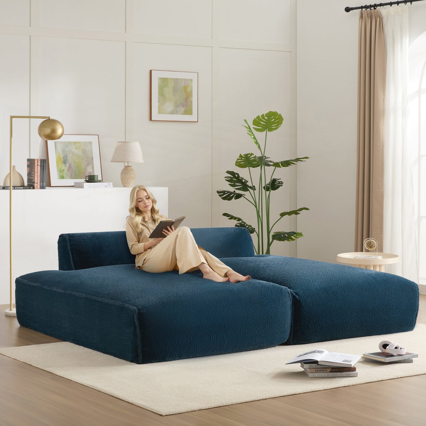 Canapé sectionnel modulaire surdimensionné de 90 pouces