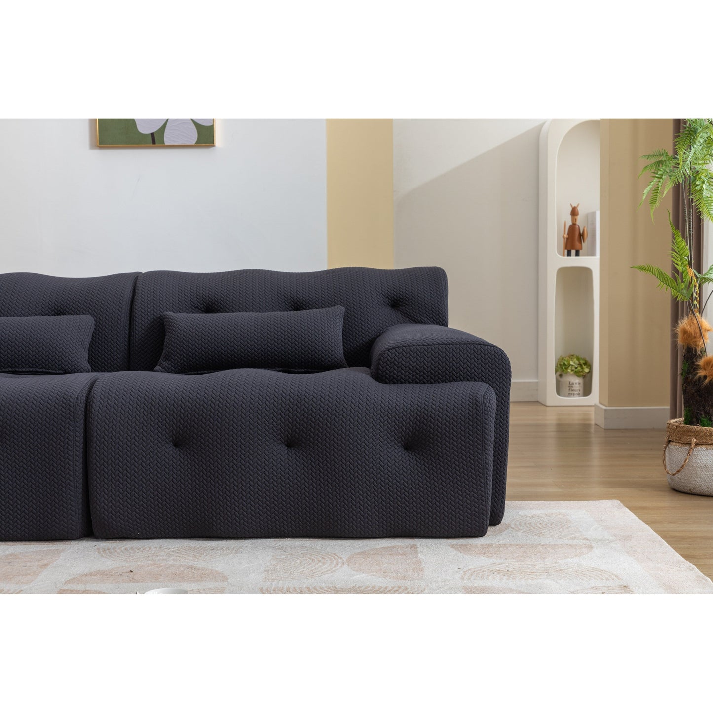 Canapé 2 places à ressorts en mousse 90, conception sans assemblage