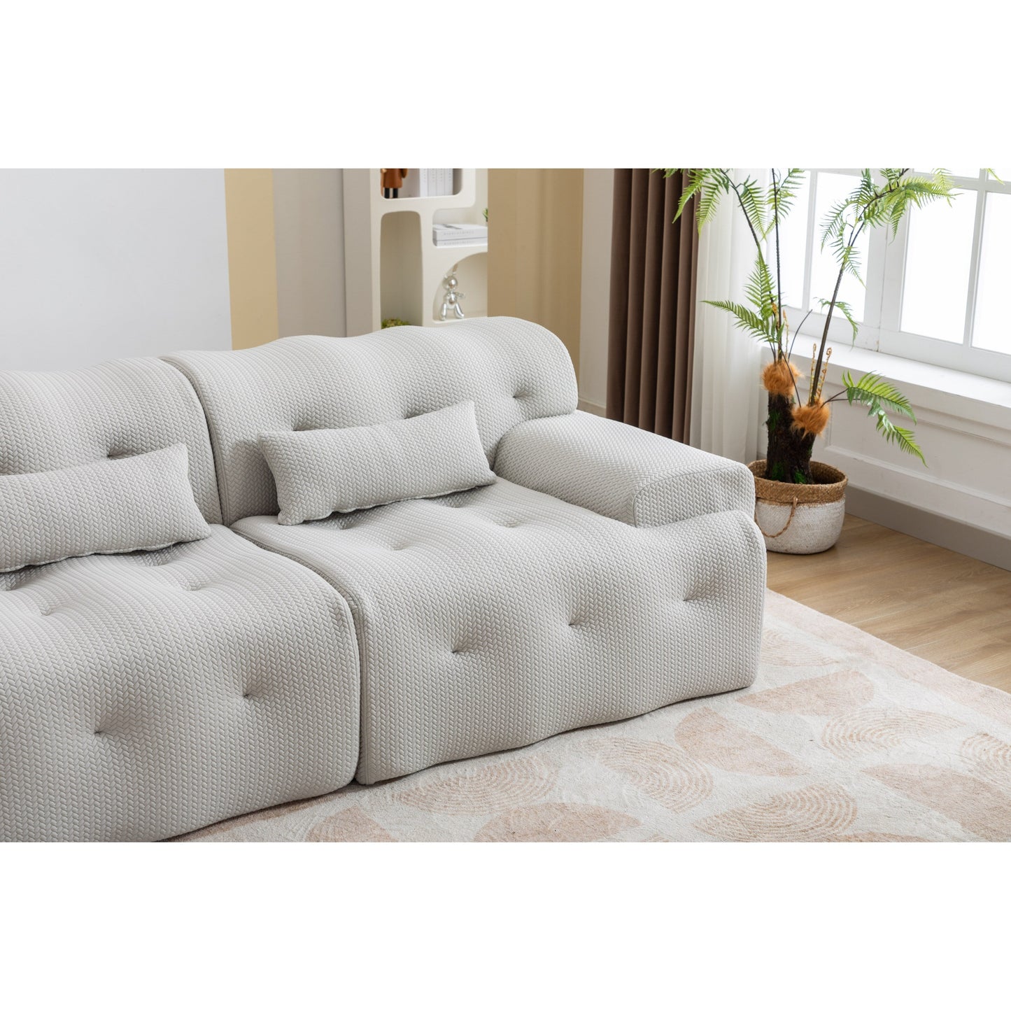 Canapé 2 places à ressorts en mousse 90, conception sans assemblage