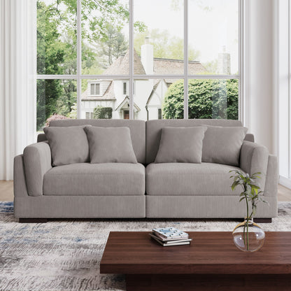 Canapé causeuse 90 Canapé en velours côtelé moderne et confortable