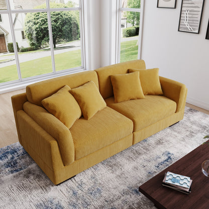 Canapé causeuse 90 Canapé en velours côtelé moderne et confortable