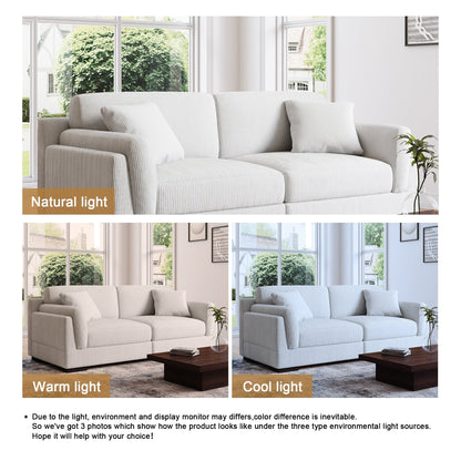 Canapé causeuse 90 Canapé en velours côtelé moderne et confortable