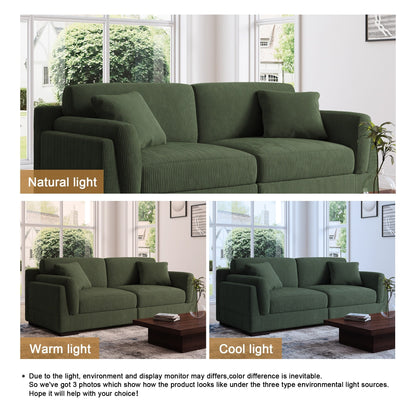 Canapé causeuse 90 Canapé en velours côtelé moderne et confortable