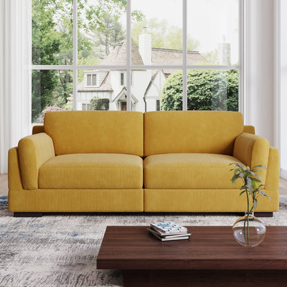 Canapé causeuse 90 Canapé en velours côtelé moderne et confortable