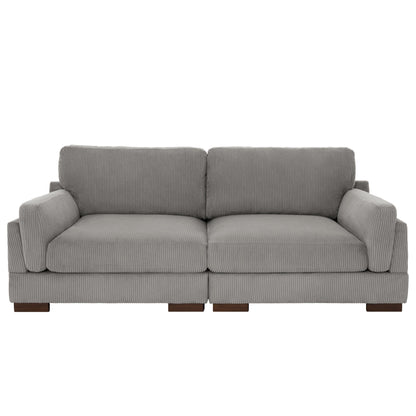 Canapé causeuse 90 Canapé en velours côtelé moderne et confortable