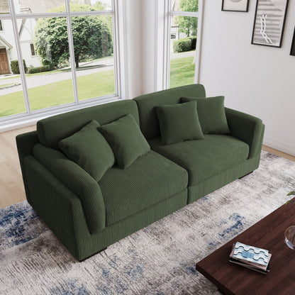 Canapé causeuse 90 Canapé en velours côtelé moderne et confortable