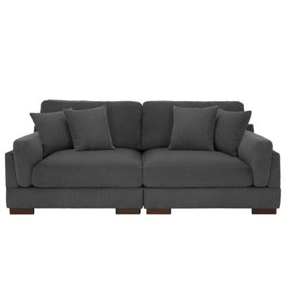 Canapé causeuse 90 Canapé en velours côtelé moderne et confortable