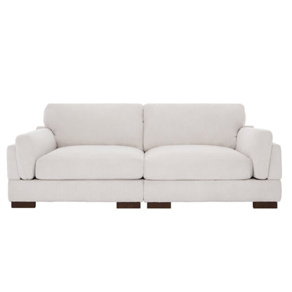 Canapé causeuse 90 Canapé en velours côtelé moderne et confortable