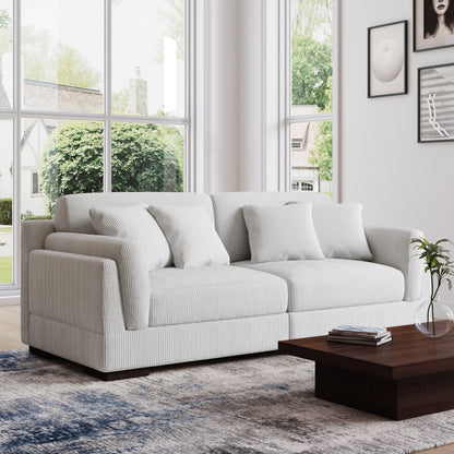 Canapé causeuse 90 Canapé en velours côtelé moderne et confortable