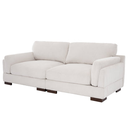 Canapé causeuse 90 Canapé en velours côtelé moderne et confortable