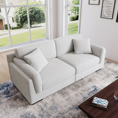 Canapé causeuse 90 Canapé en velours côtelé moderne et confortable