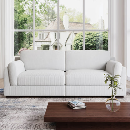 Canapé causeuse 90 Canapé en velours côtelé moderne et confortable