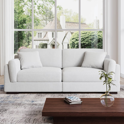 Canapé causeuse 90 Canapé en velours côtelé moderne et confortable