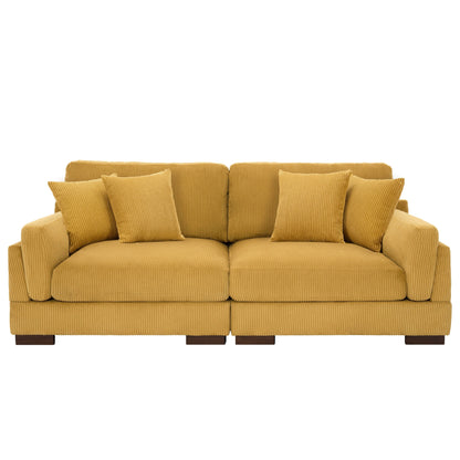 Canapé causeuse 90 Canapé en velours côtelé moderne et confortable