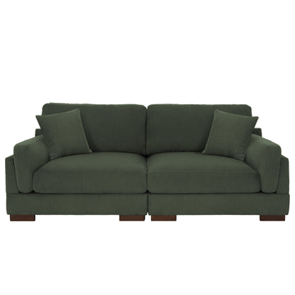 Canapé causeuse 90 Canapé en velours côtelé moderne et confortable