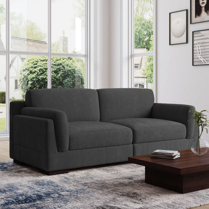 Canapé causeuse 90 Canapé en velours côtelé moderne et confortable