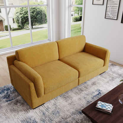 Canapé causeuse 90 Canapé en velours côtelé moderne et confortable