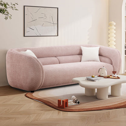 Canapé incurvé rembourré moderne et contemporain de 91 pouces avec 2 coussins pour le salon