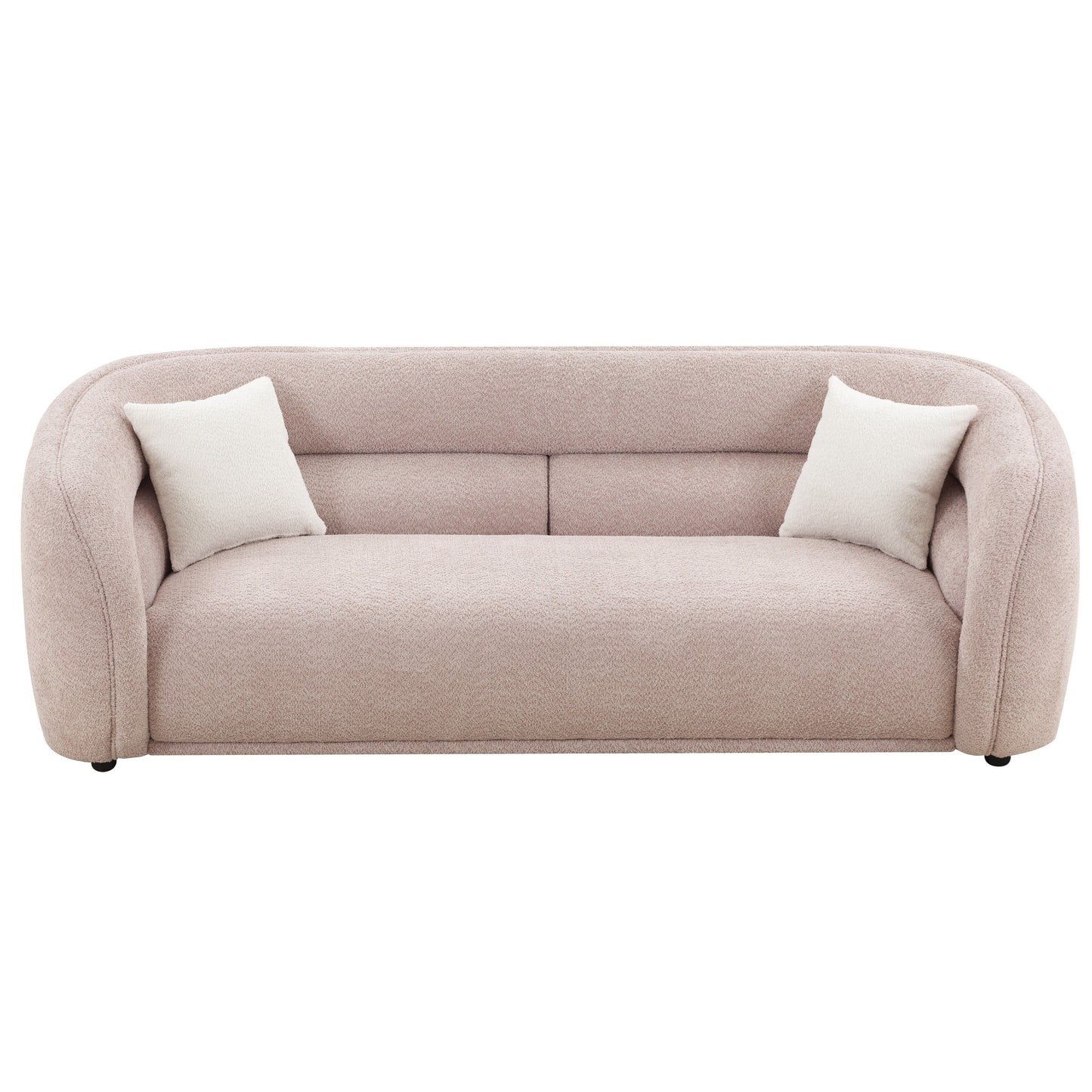 Canapé incurvé rembourré moderne et contemporain de 91 pouces avec 2 coussins pour le salon