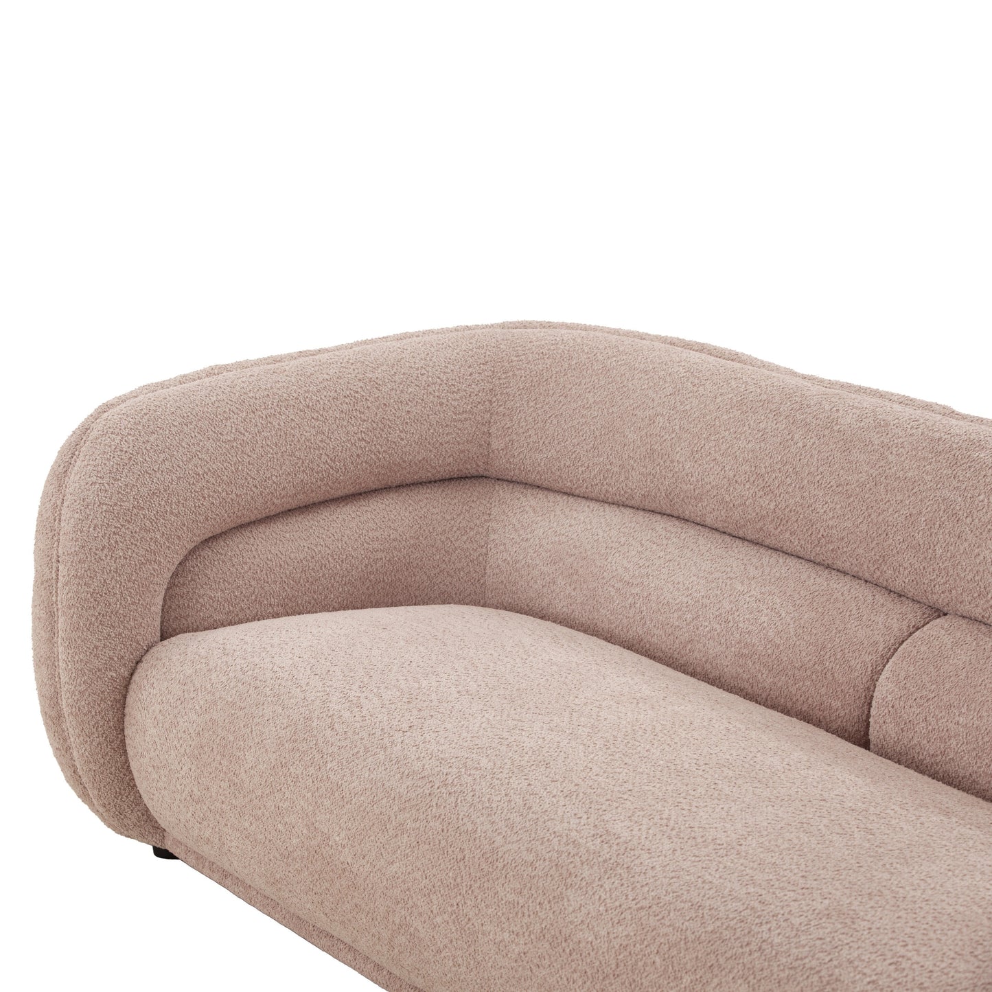 Canapé incurvé rembourré moderne et contemporain de 91 pouces avec 2 coussins pour le salon