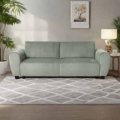 Canapé 3 places en velours côtelé 92.1 avec design convertible 2 en 1 et compartiments de rangement intégrés