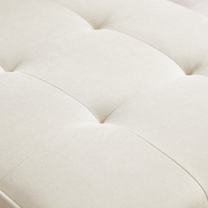 Canapé sectionnel convertible en lin 94,5 avec méridienne orientée à droite, sac de rangement et coussins en mousse