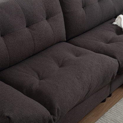 Canapé 2 places en tissu capitonné de 96,46 pouces, cadre robuste et confortable pour le salon