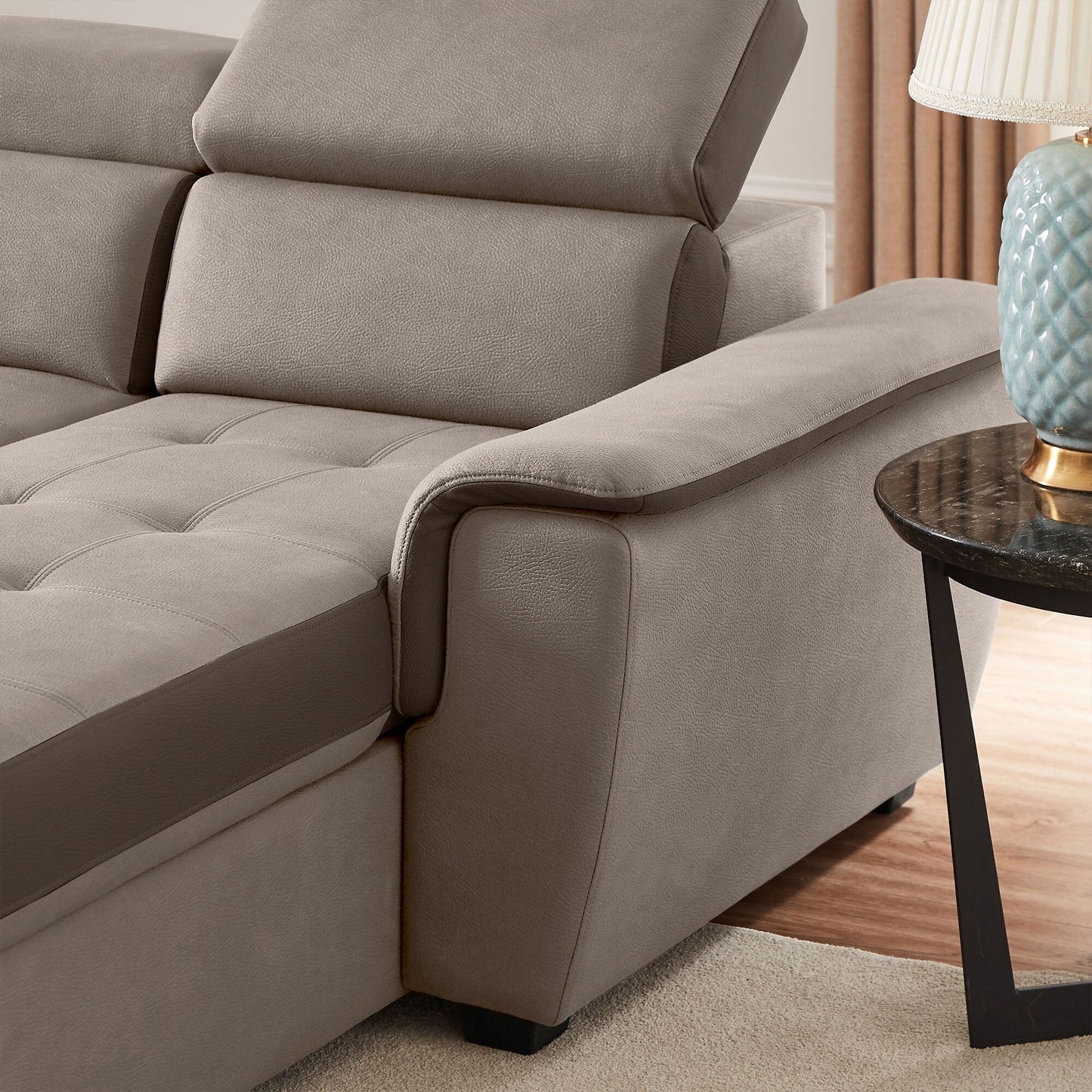 Canapé-lit 96" large, réversible, avec lit gigogne