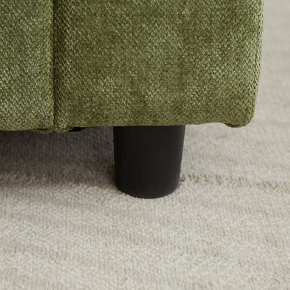 Canapé 3 places classique moderne en tissu 99.2, structure en bois massif et coussin moelleux en forme de nuage