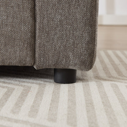 Canapé 3 places classique moderne en tissu 99.2, structure en bois massif et coussin moelleux en forme de nuage