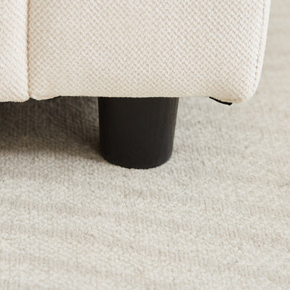 Canapé 3 places classique moderne en tissu 99.2, structure en bois massif et coussin moelleux en forme de nuage