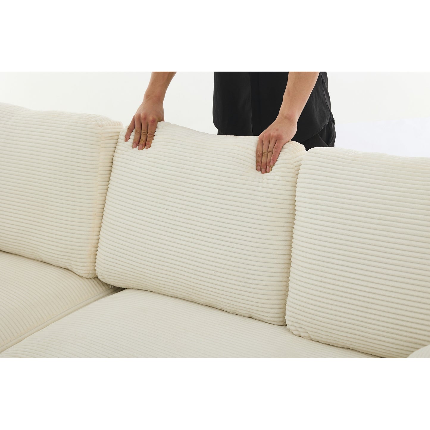 Ensemble de canapés de salon modulaires 99 x 69, canapé-lit rembourré pour salon, chambre à coucher, 2 pièces, combinaison gratuite