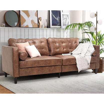 Canapé moderne du milieu du siècle AECOJOY 84.2 avec 2 coussins traversins