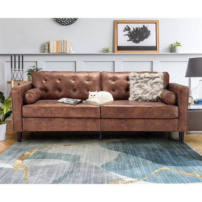 Canapé moderne du milieu du siècle AECOJOY 84.2 avec 2 coussins traversins