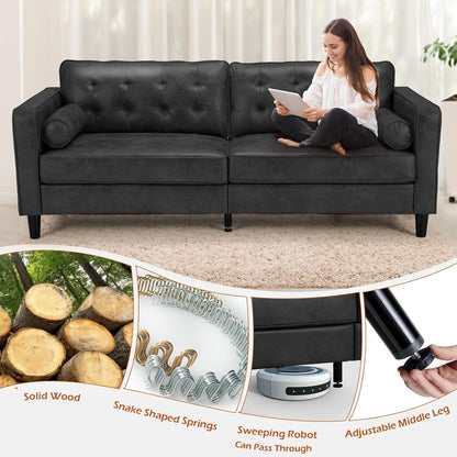 Canapé moderne du milieu du siècle AECOJOY 84.2 avec 2 coussins traversins