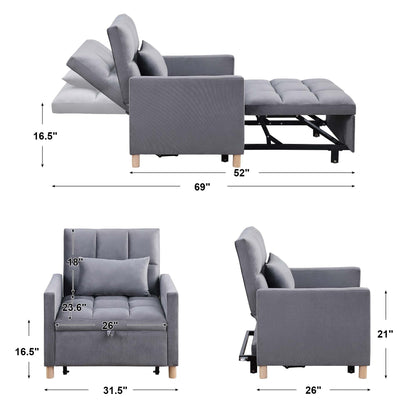 Fauteuil-lit convertible Aukfa avec oreiller