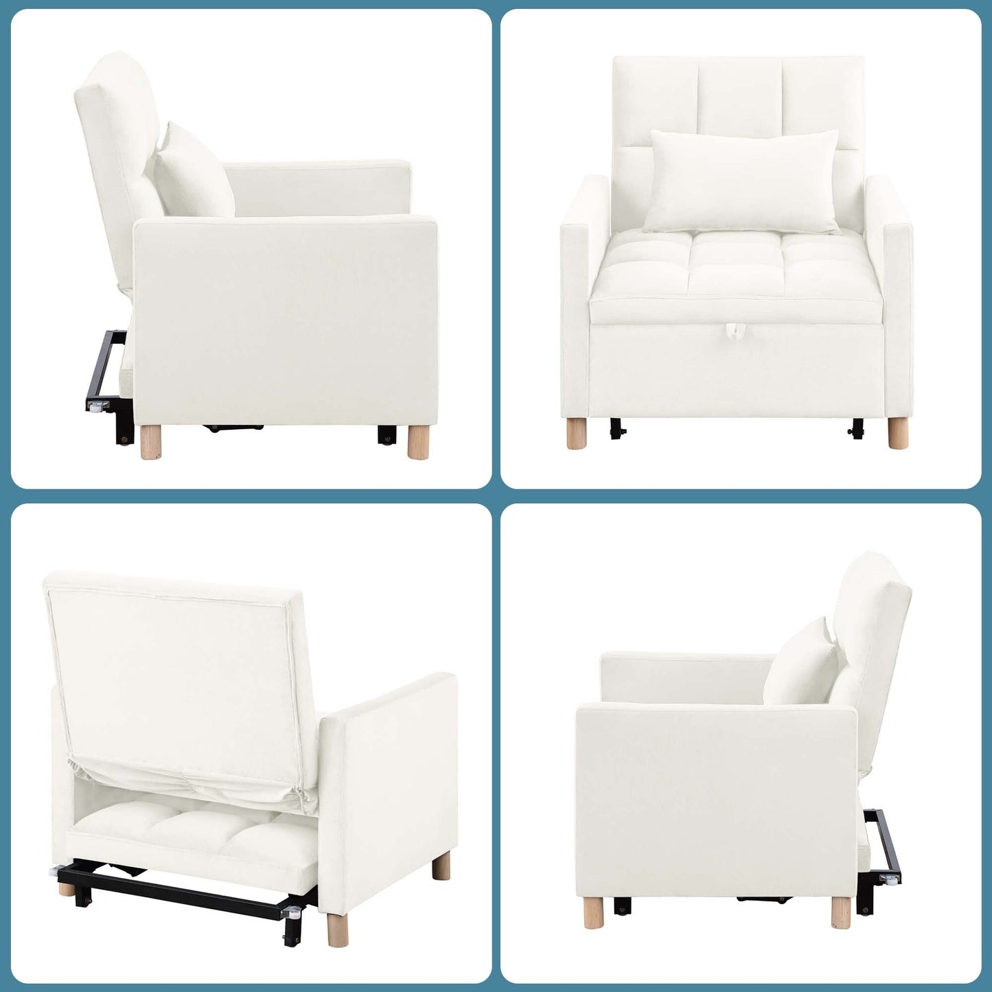 Fauteuil-lit convertible Aukfa avec oreiller