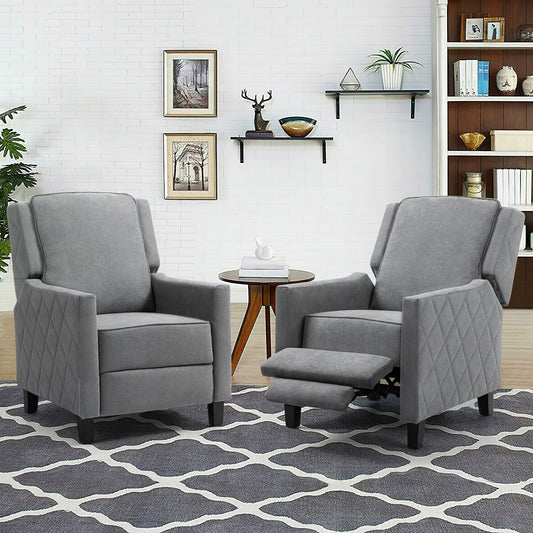 AVAWING Lot de 2 fauteuils inclinables à dossier relevable Fauteuil à oreilles en lin
