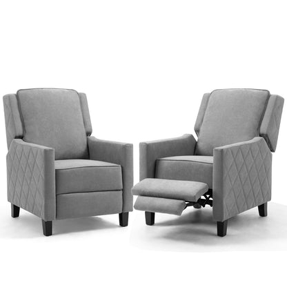 AVAWING Lot de 2 fauteuils inclinables à dossier relevable Fauteuil à oreilles en lin