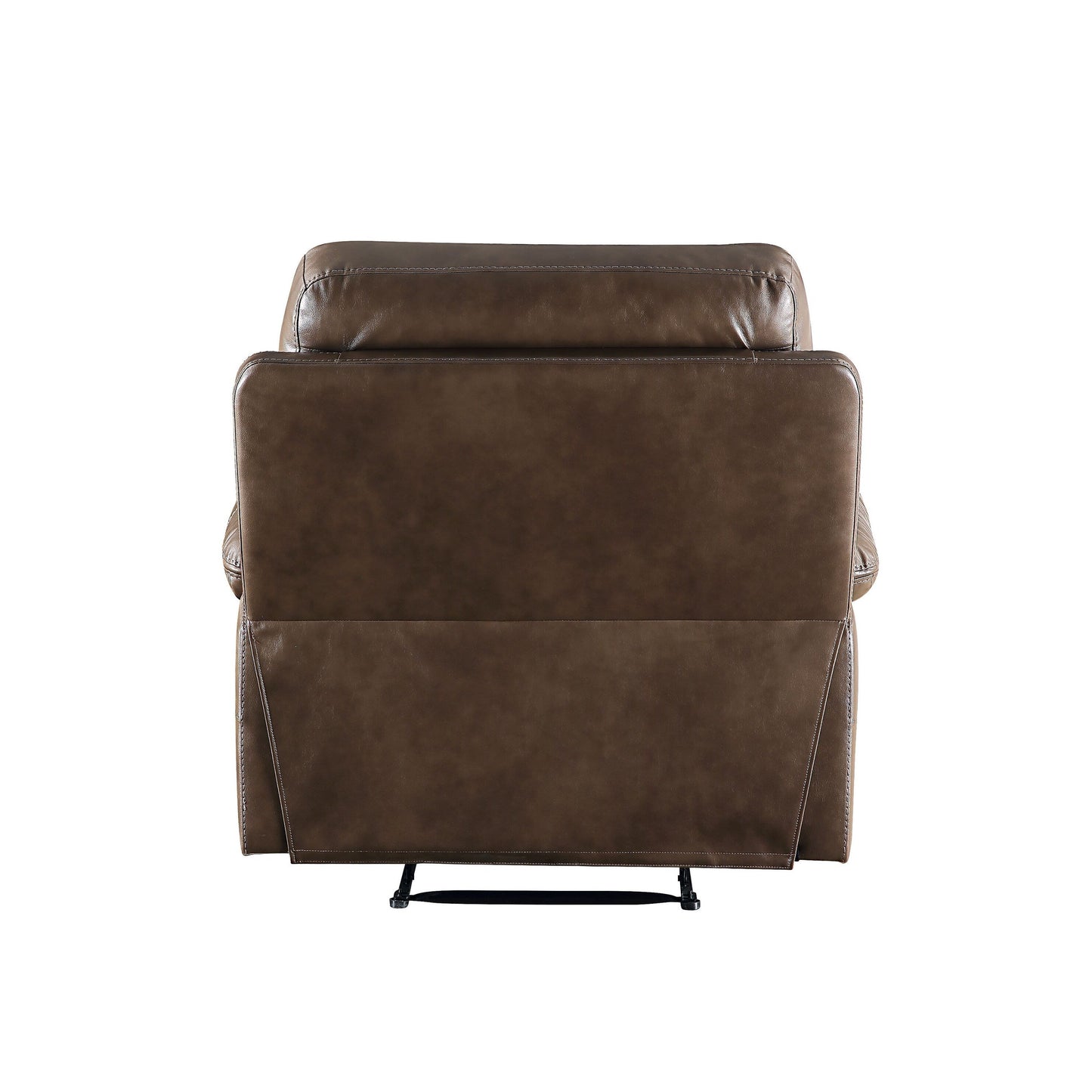 Fauteuil inclinable Aashi en cuir marron et gel assorti