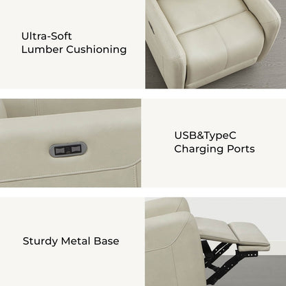 Fauteuil inclinable pivotant électrique Adalyn avec coussin lombaire