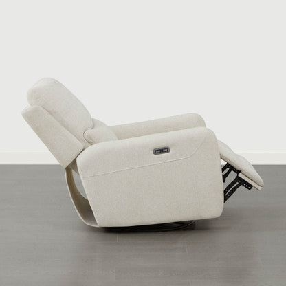 Fauteuil inclinable pivotant électrique Adalyn avec coussin lombaire