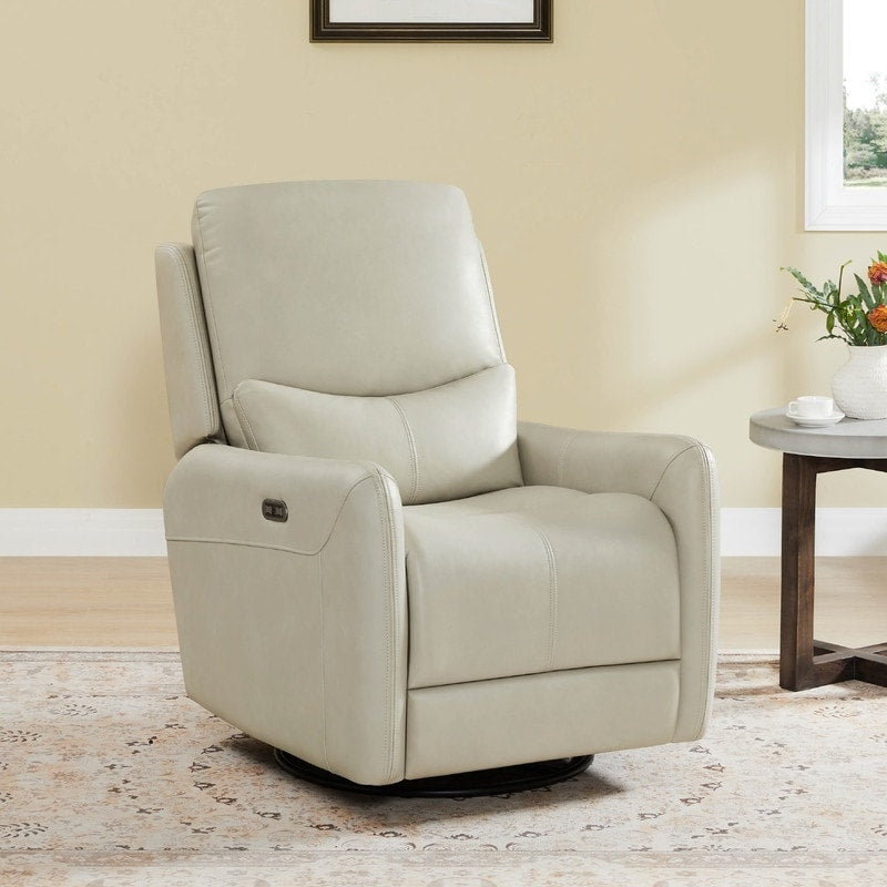 Fauteuil inclinable pivotant électrique Adalyn avec coussin lombaire