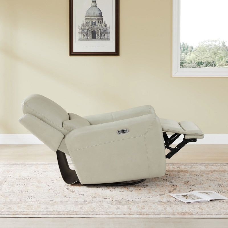 Fauteuil inclinable pivotant électrique Adalyn avec coussin lombaire