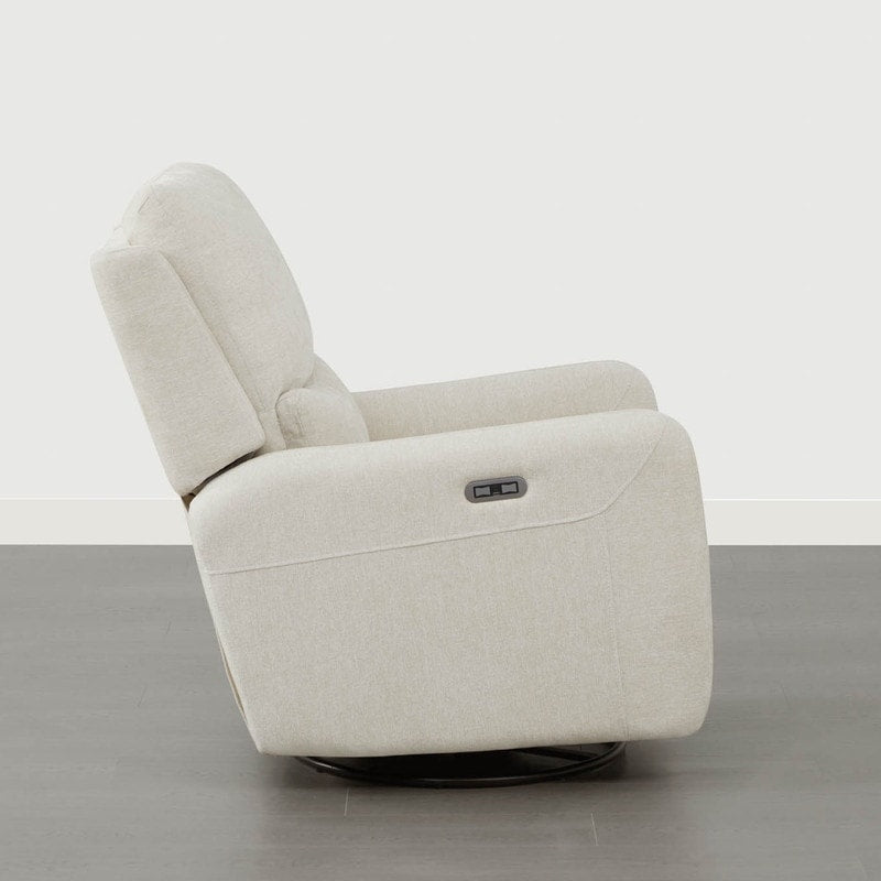 Fauteuil inclinable pivotant électrique Adalyn avec coussin lombaire