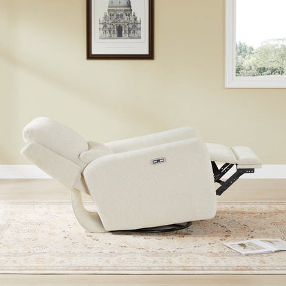 Fauteuil inclinable pivotant électrique Adalyn avec coussin lombaire